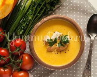 Тыквенный суп-пюре с сыром