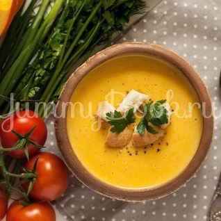 Тыквенный суп-пюре с сыром