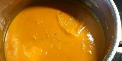 тыквенный суп-пюре с запеченным нутом