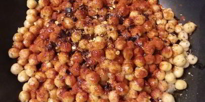 тыквенный суп-пюре с запеченным нутом