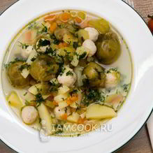 Рецепт Суп с брюссельской капустой и фрикадельками