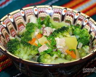 Суп с капустой брокколи