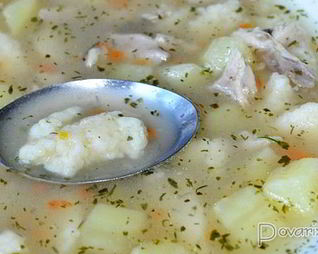 Суп с клецками из кус-куса