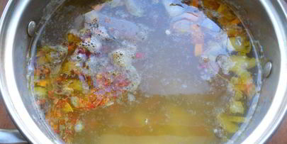 суп с копченой грудинкой и сырными клецками