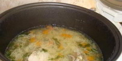 суп с лапшой в мультиварке