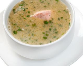 Суп с лососем