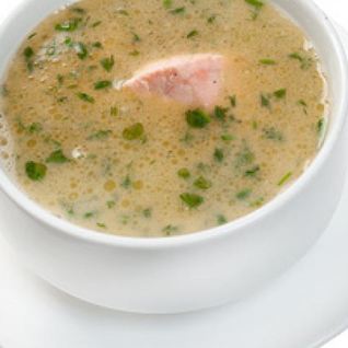 Суп с лососем