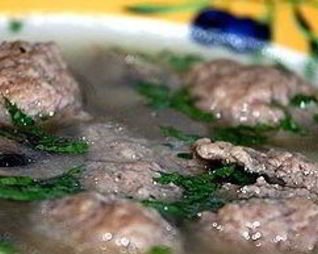 Суп с печеночными клецками