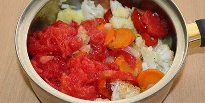 томатный суп с чесночными гренками