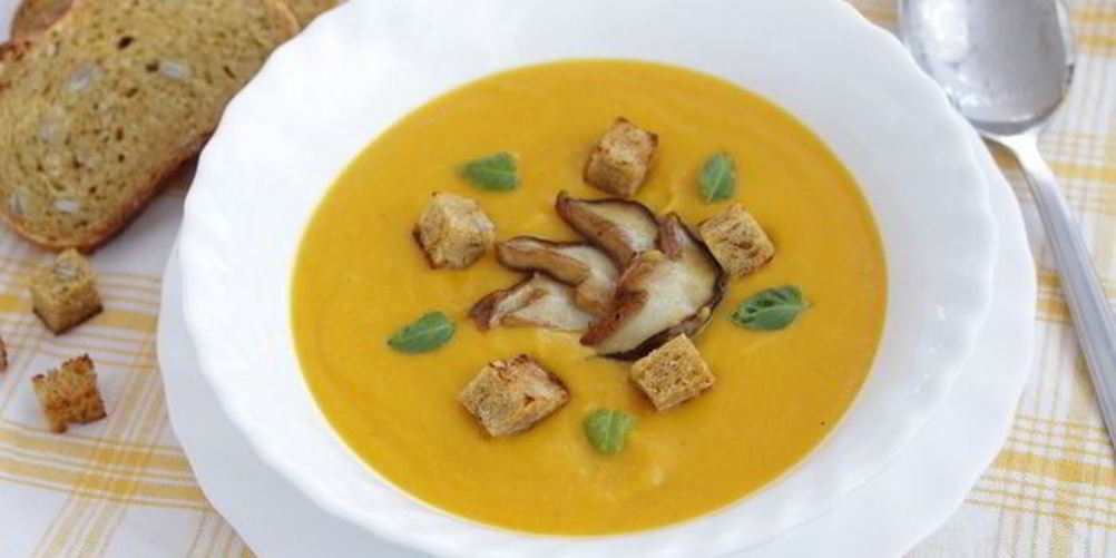 Рецепт тыквенный крем-суп с белыми грибами