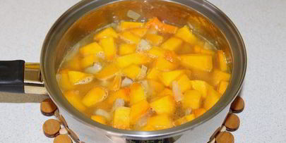 тыквенный крем-суп с белыми грибами