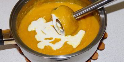 тыквенный крем-суп с белыми грибами