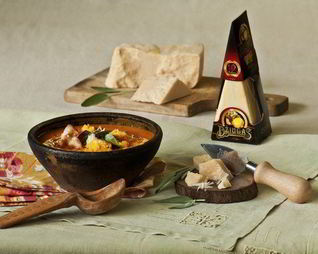 Тыквенный суп с сыром и беконом