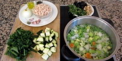 зеленый крем-суп с фасолью