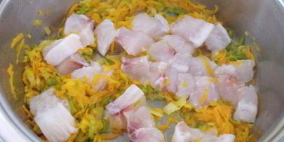 зимний, сливочный рыбный супчик