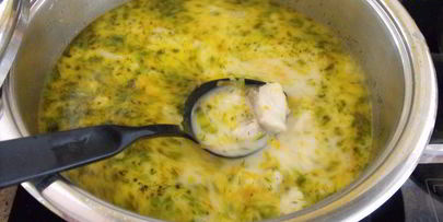 зимний, сливочный рыбный супчик