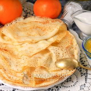 Ажурные блинчики на кефире с дырочками