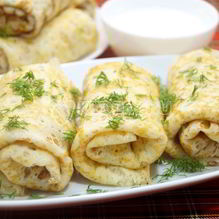 Рецепт Ажурные блины с фаршем