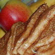 Рецепт Бананово-яблочные блинчики на кефире