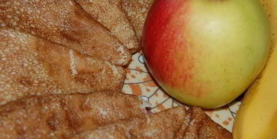 бананово-яблочные блинчики на кефире