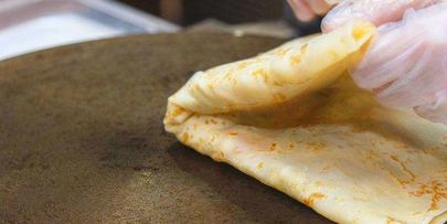 блинчики креп с яйцом и грибами