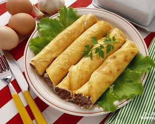 Блинчики с фаршем
