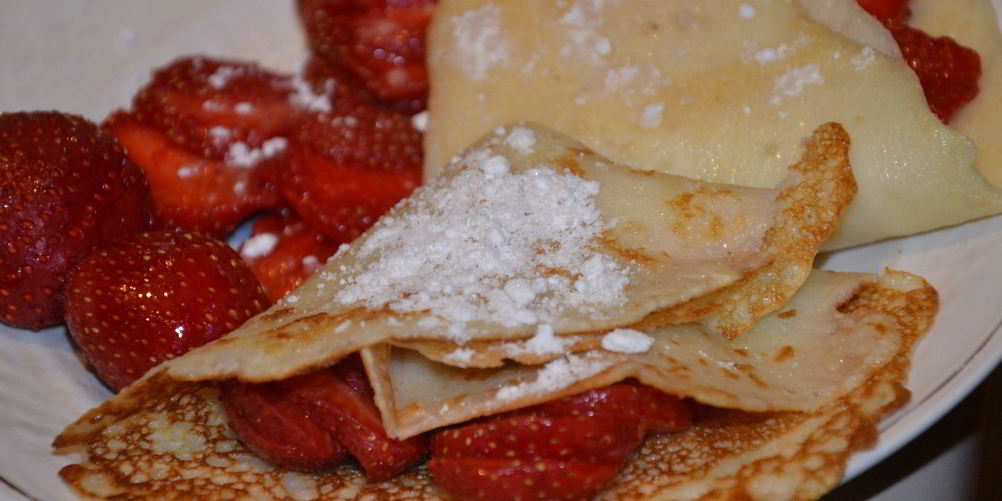 Рецепт блинчики с клубникой