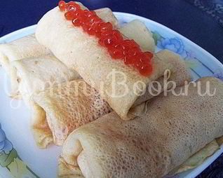 Блинчики с красной икрой