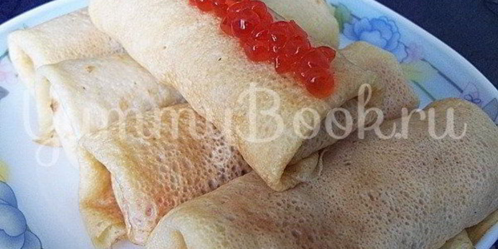 Рецепт блинчики с красной икрой