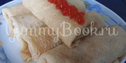 блинчики с красной икрой