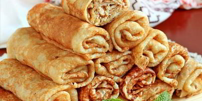 блинчики с куриным фаршем и капустой