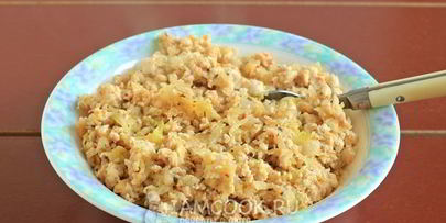 блинчики с куриным фаршем и капустой