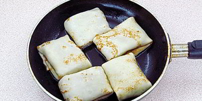 блинчики с куриными желудками и рисом