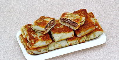 блинчики с куриными желудками и рисом