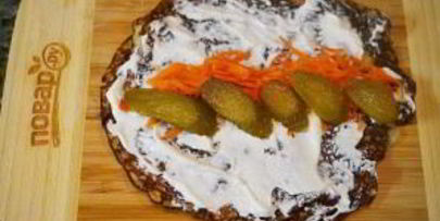 блинчики с курицей и маскарпоне