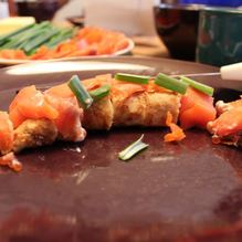 Рецепт Блинчики с лососем