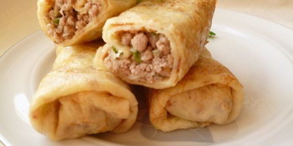 Рецепт блинчики с мясом для друзей