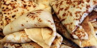 блинчики с творогом и бананом