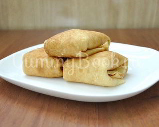 Блинчики с творогом и вишней