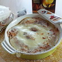 Рецепт Блинчики с творогом в сметане в духовке