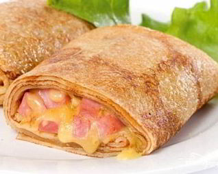 Блинчики с ветчиной и сыром