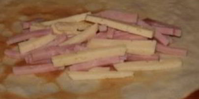 блинчики с ветчиной и сыром