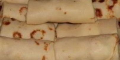 блинчики с ветчиной и сыром