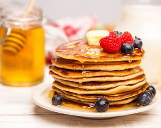 Блины на кефире пышные