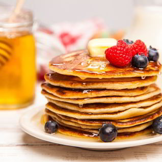 Блины на кефире пышные