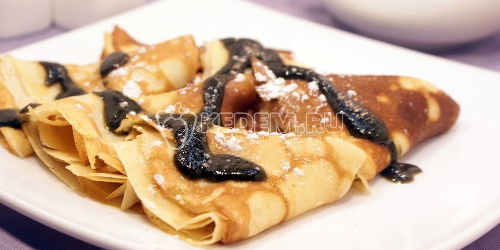 Рецепт блины на молоке с джемом из щавеля