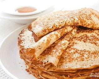 Блины на ряженке с кипятком