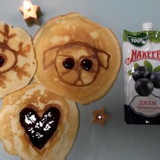 Блины Новогодние узоры