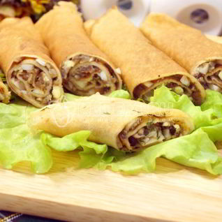 Блины с грибной начинкой