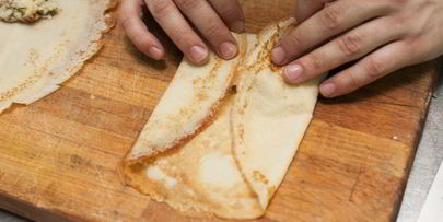 блины с картофелем и чоризо